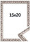 DÖRR Bilderrahmen Ornament - Vintage Style - Echt Glas - Massiv Holz - Made In Italy weiß 15x20