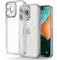 Honeyview Colored Clear Case for iPhone 14 Pro with Matte Border, Built-in Camera Lens Protector, Non-Yellowing, Shockproof, Armour Phone Cover for Apple iPhone 14 Pro 5G - White