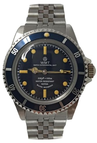 WATCH EXPERIMENTAL UNIT Royal Jubilee Herrenuhr aus Stahl, automatisch, blau, Vintage, Mitt, blau, Armband