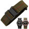 Nylon Elastisches Uhrenarmbänder,Militärisches,Parachute,Ersatz armband aus Stoff,mit Haken, Schnalle, Schwarz/Silber, für Herren und Damen, 10 Farben, 3 Größen 18/20/22 mm