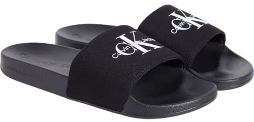 Calvin Klein Slide Monogram Ym0Ym01271, Pellicole Uomo, Black (Triple Black), 40 EU