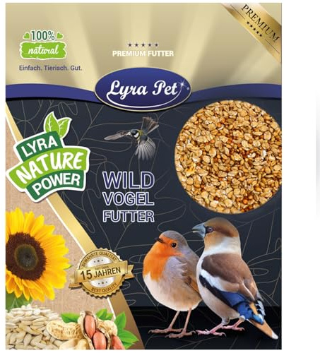 Lyra Pet® 10 kg Fettfutter Basic - für Wildvögel Streufutter Vogelfutter | Ganzjahres Wildvogelfutter - Energiequelle im Sommer & Winter - Ideal für Körnerfresser - Geeignet für Balkon & Terrasse