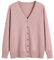 Maglione da donna in cotone mercerizzato con bottoni e cardigan in tinta unita Top termici da uomo, Colore: rosa., M