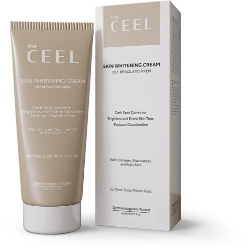 The Ceel Whitening Cream, Aufhellungscreme, Underarm Whitening, Skin Lightening für Gesicht, Intimbereich, Achseln, Knie, Intim Bleaching Creme mit Glutathione, Kojic Acid (50 ML, Gurke)