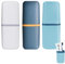 KASURE Travel Toothbrush Cup, 3Pcs Toothbrush Cases, Multifunctional Storage Toothbrush and Toothpaste Mouthwash Cup, Portable PP Seal Travel Toothbrush Holder for Camping, Travel, Business Trip