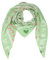 Damen Musselin Halstuch Made in Italy mit Leo Love Happy– Leichtes Dreieckstuch für Frühling & Sommer, Baumwolle, ca.195x85 cm (Love Grün)