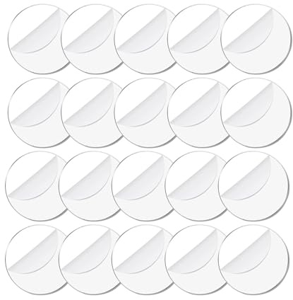 20 Pcs Acrylic Blanks Plexiglass Sheet,Round Discs Clear Perspects Sheets Glass Circle Boards,Transparent Panels,Circles for Christmas Tablecloth Deco,Frame Painting DIY Crafts Display Stand Projects