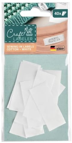 Craft Labeler Nachfülletiketten, 40 Stk., aus Satin, voreingeschnitten und nicht ausfransend