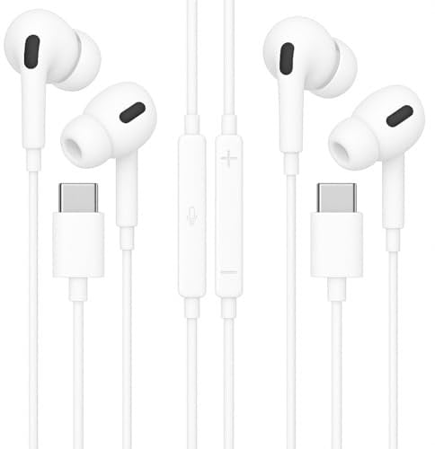 KP TECHNOLOGY 2 Pack In-Ear Wired Earphones for Honor Magic 7/6/5/4/ Pro/Lite, Magic V5 / V3 / V2 / Vs/V/Huawei Pura 70 - Pro - Ultra/Huawei Mate XT ULTIMATE DESIGN/Mate X6 / P60 Pro