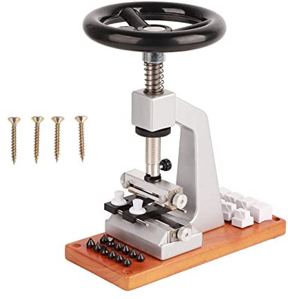 Ejoyous Watch Case Opener, Bench Watch Case Opener Mit Metallbasis, Geeignet für -Uhrengehäuseöffnung und Andere Schraubgehäuseöffnungen, Einschließlich 12 Spannfuttern