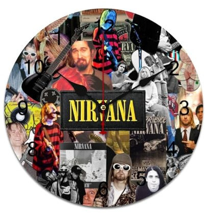 AFLJNYNN Nirvana: Eine rahmenlose, minimalistische Uhr aus strapazierfähigem PVC, mit flüsterleisem Betrieb, geeignet für Schlafzimmer, Essbereiche oder Bürowände.