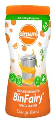 HOCHSTE® Binfairy Bin Freshener Powder - Orange Burst, Long-Lasting Freshness, Cleanliness, Hygiene, Perfect For Kitchen, Bathroom, Homes, Offices, Odour Eliminator, 500g