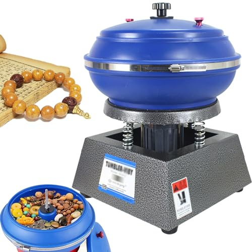 LXPINGMM Lucidatrice Vibrante da 3,5/6,2/12 Litri, Macchina frattazzatrice, per levigatura e lucidatura di superfici di Pezzi, Accessori per Gioielli, Parti Metalliche, ricambi Auto M