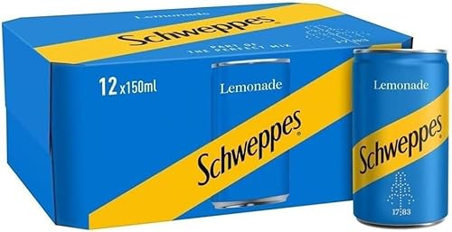 Lemonade Carbonated Refreshing Drink, 150ml Cans, 12 Pack