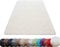 HomebyHome Shaggy Teppich Läufer Flur 100 x 200 cm - Shaggy Teppich Hochflor Creme Extra Weich und Flauschig - Bettvorleger Teppiche für Schlafzimmer - Waschbarer Küchenläufer - Carpet, Halı, Kilim