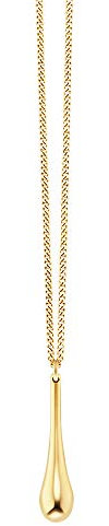 cai Damen Anhänger mit Kette 925/- Sterling Silber 60+5cm Glänzend ohne Stein gelb 132250457-65