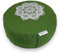 Meditationskissen Yogakissen Celine Madeleine Stickerei Bezug waschbar Bio-Dinkelspelzen 33 x 15 cm geeignet für Anfänger und Geübte (olive)