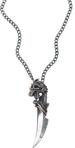 Alchemy Gothic Einardolk Männer Halskette silberfarben Hartzinn Geschenke, Gothic, Weihnachten