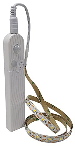 LED ATOMANT Tira LED con sensor de movimiento para Armario, pasillo o cama, 1 metro de luz, Sin enchufes