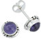 Ohrstecker 925 Silber Amethyst lila Stein Edelstein Ohrringe echt Silber Damen Sterling Silber Stecker Geschenk(MOS-027-01)