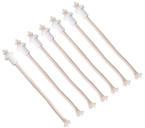 Kerosin Docht Set, 7 Stück aus natürlicher Baumwolle für Öl Laternen und Kerzen, langlebig und sauber brennend, für Camping, Garten, Balkon und Notfallbeleuchtung