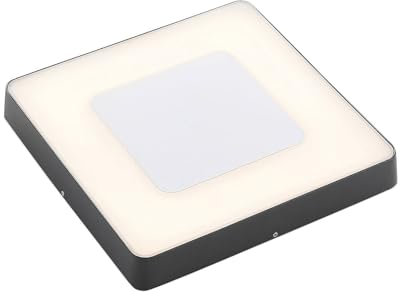 Lucande LED Deckenlampe aussen mit Bewegungsmelder, Deckenleuchte außen spritzwassergeschützt IP54 1x 25W Außenleuchte