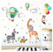 Little Deco Wandaufkleber Safariparty I Wandbild L - 134 x 90 cm (BxH) I Giraffe Zebra Wandtattoo Mädchen Kinderzimmer Aufkleber Junge Deko Sticker Babyzimmer DL313