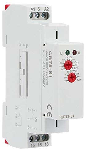 Relé de Tiempo de Retardo Multifuncional, Mini Relé de Tiempo de Retardo de Apagado, AC 220V GRT8-B1 Mini relé temporizador de desconexión relé temporizador tipo carril DIN