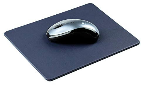 DELMON VARONE - Tappetino per mouse personalizzabile in pelle di mela riciclata blu - Mouse Pad con retro in pile antiscivolo - Mousepad sostenibile e vegano per l'ufficio e gaming (personalizzato)