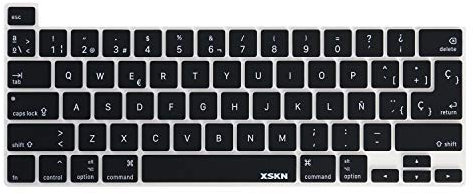 XSKN Tastaturabdeckung für MacBook Pro 13,3 Zoll / 40,6 cm (13,3 Zoll) mit Touch-Bar und Touch-ID – A2251 A2289 A2338 M1 A2141 (US-EU-Common-Version, Spanisch)