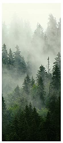 WallArena Türtapete Selbstklebend Wald Natur einteilig Fototapete Tür Türaufkleber Küche Wohnzimmer Türfolie Türposter UV-Beständig Geruchsfrei Montagefertig (13026 (91x211 cm) 1 Bahn)