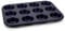 Zyliss E980200 Molde Antiadherente con Huecos Para 12 Magdalenas, Acero Al Carbono, Azul Oscuro, Molde de Horno para Muffins, Cupcakes y Magdalenas, Apto Para Lavavajillas