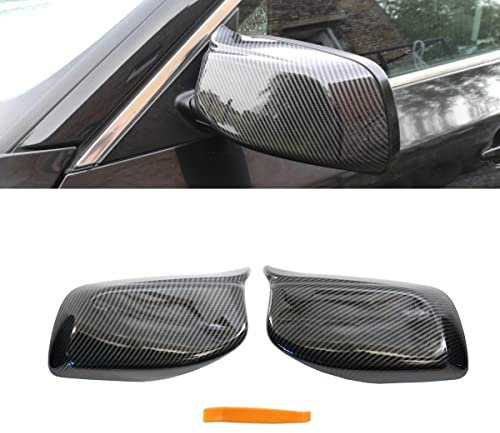 GSRECY Cache de rétroviseur latéral en fibre de carbone à motif M de style M de rechange pour Série 5 E60 E61 E63 E64 2003 2004 2005 2006 2007