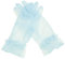 Hoseirty Damen Kurze Tüll-Handschuhe für Hochzeit, Party, Braut, Handgelenklänge, Vintage, durchsichtig, Teeparty, Abend, Abschlussball, Opern-Party, Handschuhe, hellblau