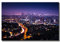 Leinwandbild Los Angeles | 120 x 80 cm Querformat | Bild auf Leinwand Wandbild | USA Kalifornien Hollywood Aussicht Skyline Lichter | Deko Home | modern Deko | Wohnzimmer Schlafzimmer Büro XXL groß
