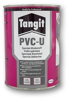 Tangit PVC-U Spezial Klebstoff für Rohrverbindung bei Druck- und Abwasserleitungen (500g / 1 Stück)