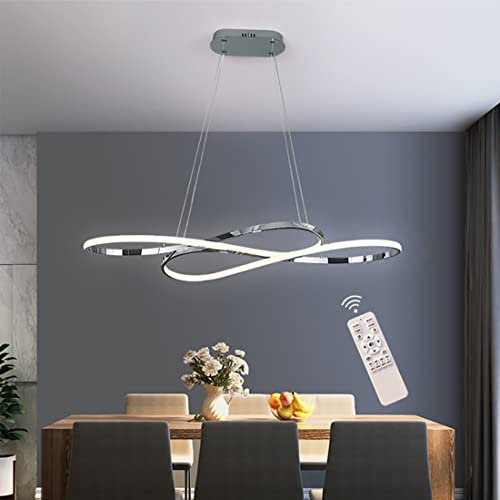 Dimmable LED Ceiling Pendant Light Fixture Restaurant Hanging Lamp with Remote Control,Height Adjustable Ceiling Lights,Modern Creative Design Chandelier,for Kitchen Island Bar Cafe Dining Room Table