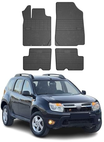 OMAC Fußmatten für Dacia Duster 2010-2013 Gummi 4tlg Schwarz | Automatten, Gummimatten, Allwetter, Antirutsch, fahrzeugspezifisches Produkt, wasserdicht