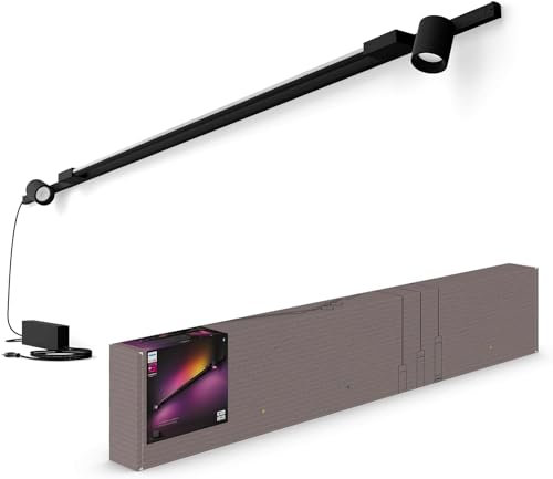 Philips Hue Perifo railverlichting muur - 2-spots - 1 gradient light tube - zwart - basisset