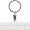 Gardinenklemmen mit Ringen, 30 Pack, in Silber-Farben, Ø 32 mm innen, Gardinenringe für bis Ø 31 mm Dicke Gardinenstangen, Vorhang Ringe Klammer Haken, Gardinen Klemmen Aufziehringe, Curtain Rings