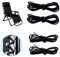 Peslogy 4pcs Black Replacement Cord for Zero Gravity Chair Universal Elastic Chair Repair Cord Ties Kit for Sun Loungers, Garden Chairs, Outdoor Recliners, Folding Chairs, Bungee Chairs