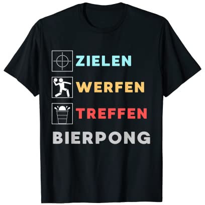 Lustiges Bierpong Trinkspiel Bierball Flunkyball outfit T-Shirt
