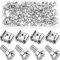 M6 x 20 mm Rack Mount Cage Nuts, Screws and Washers Hardware Cage Nuts Mounting Screws Washers Stainless Steel Silver Rack Screws Square Insert Nuts for Server Mounting Routers Shelves (50 Sets)