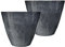 SG Traders Plastic Plant Pots Flower Pot with Drainage Holes, Garden Planters for Outdoor, Plant Containers for Home, Stylish Glossy Design Garden Flowers Pot, Set of 2, 30cm Outdoor Flower Pots