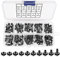 VooGenzek 200 Piezas 10 Valores Interruptor de Boton Momentaneo Tactil, 4.5×4.5mm Pulsador Táctil Interruptor Micro Momentáneo Tacto Kit con Caja de Plástico, Negro
