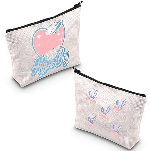 MEIKIUP NJeans Girl Group Make-up Tasche K-POP Music Fans Geschenk K-Drama NJeans Kosmetiktasche K-Pop Merchandise Geschenk für Frauen Mädchen, Hype B Bag, 🌳