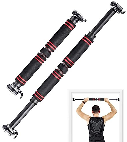 COSTWAY Klimmzugstange für den Türrahmen ohne Schrauben, Tür Reckstange bis zur 120KG belastbar, Türstange 65-100 cm einstellbare Länge