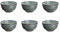 Björn, Collection Zen, Lot de 6 Bols Petit-déjeuner en Grès avec Email Réactif, Gris Bleuté - Compatible Micro-ondes et Lave-vaisselle