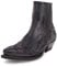 Stivaletti Western da Uomo Stivali con Cinturino con Fibbia Stivali Corti da Cowboy con Punta Quadrata in Pelle retrò Stivali da Motociclista da Cowboy,Nero,47 EU