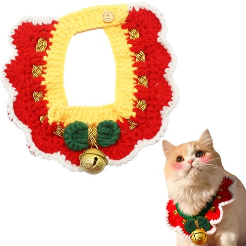 uniqicon Weihnachts Kostüme Für Haustiere, Weihnachts Schal Cap Für Hunde, Weihnachtsmütze Für Katzen, Textilien Und Accessoires Für Hunde, Weihnachts Geschenk Weihnachts Kleid Für Hunde Und Katzen